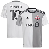 Youth adidas Alejandro Pozuelo White Toronto FC - 2022 Community Kit Replica Player Jersey