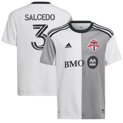 Youth adidas Carlos Salcedo White Toronto FC - 2022 Community Kit Replica Player Jersey