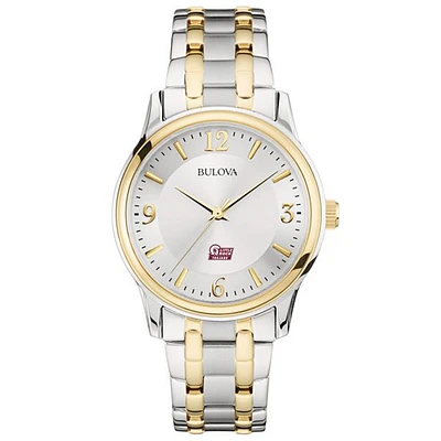 Bulova Silver Arkansas Little Rock Trojans Classic Two-Tone Round Watch