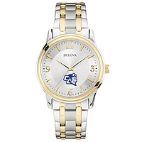 Bulova Silver Central Connecticut State Blue Devils Classic Two-Tone Round Watch