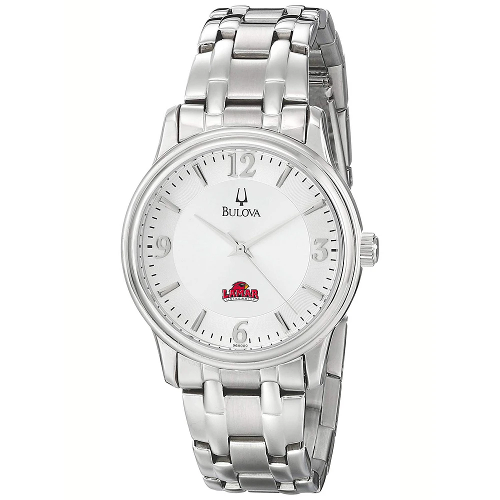 Men's Bulova Silver Lamar Cardinals