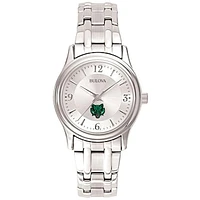Women's Bulova Silver Binghamton Bearcats Stainless Steel Quartz Watch