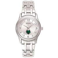 Women's Bulova Silver Binghamton Bearcats Stainless Steel Quartz Watch