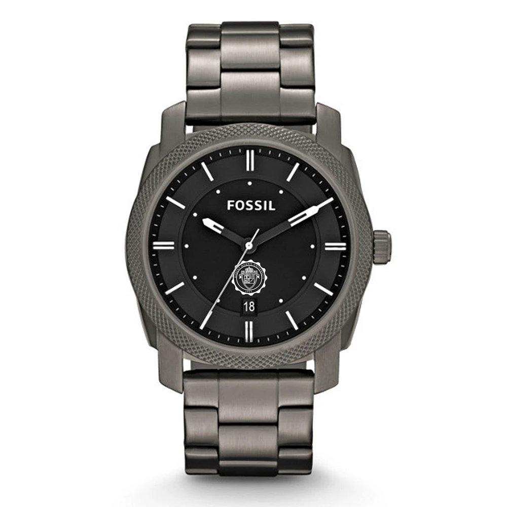 Fossil Robert Morris Colonials Machine Smoke Stainless Steel Watch