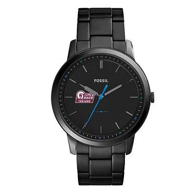 Fossil Black Arkansas Little Rock Trojans The Minimalist Slim Stainless Steel Watch