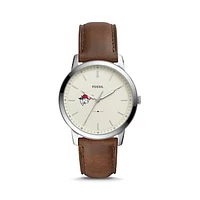 Fossil Silver Cumberlands Patriots The Minimalist Brown Leather Watch
