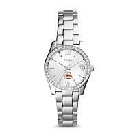 Women's Fossil Silver Seton Hill Griffins Scarlette Mini Three-Hand Date Watch