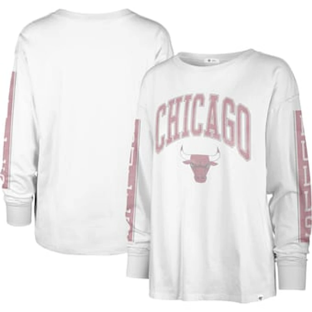 Women's '47 White Chicago Bulls City Edition SOA Long Sleeve T-Shirt