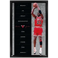 Michael Jordan Chicago Bulls 24.25'' x 35.75'' Framed Player Heart Poster