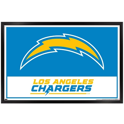 Los Angeles Chargers 35.75'' x 24.25'' Framed Leagues Logo Poster