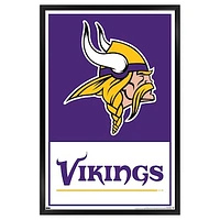 Minnesota Vikings 24.25'' x 35.75'' Framed Leagues Logo Poster