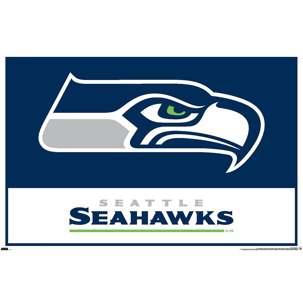 Seattle Seahawks 34'' x 22.4'' Leagues Logo Poster