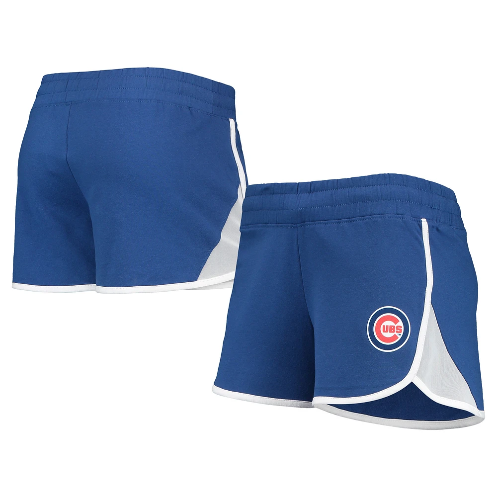 Women's New Era Royal Chicago Cubs Stretch French Terry Shorts