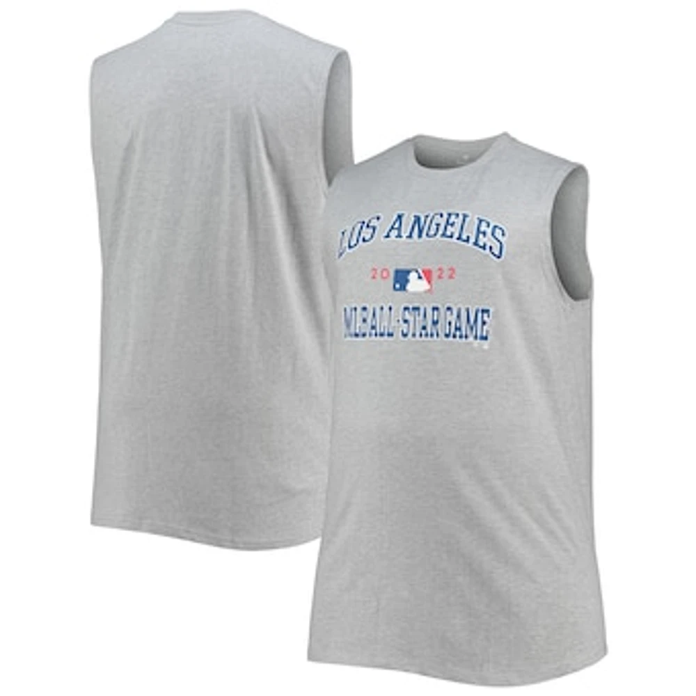 Men's Heathered Gray 2022 MLB All-Star Game Big & Tall Sleepwear Muscle Tank Top