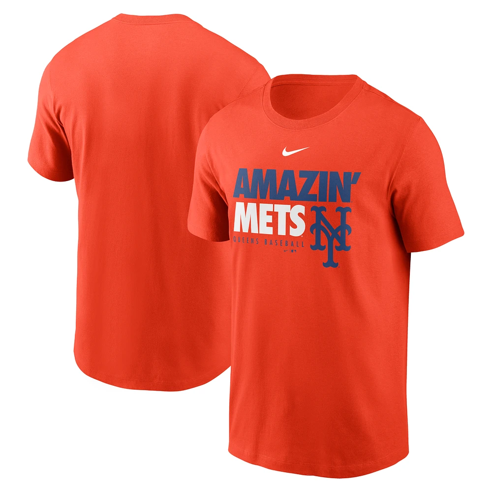 Men's Nike Orange New York Mets Amazin' Local Team T-Shirt