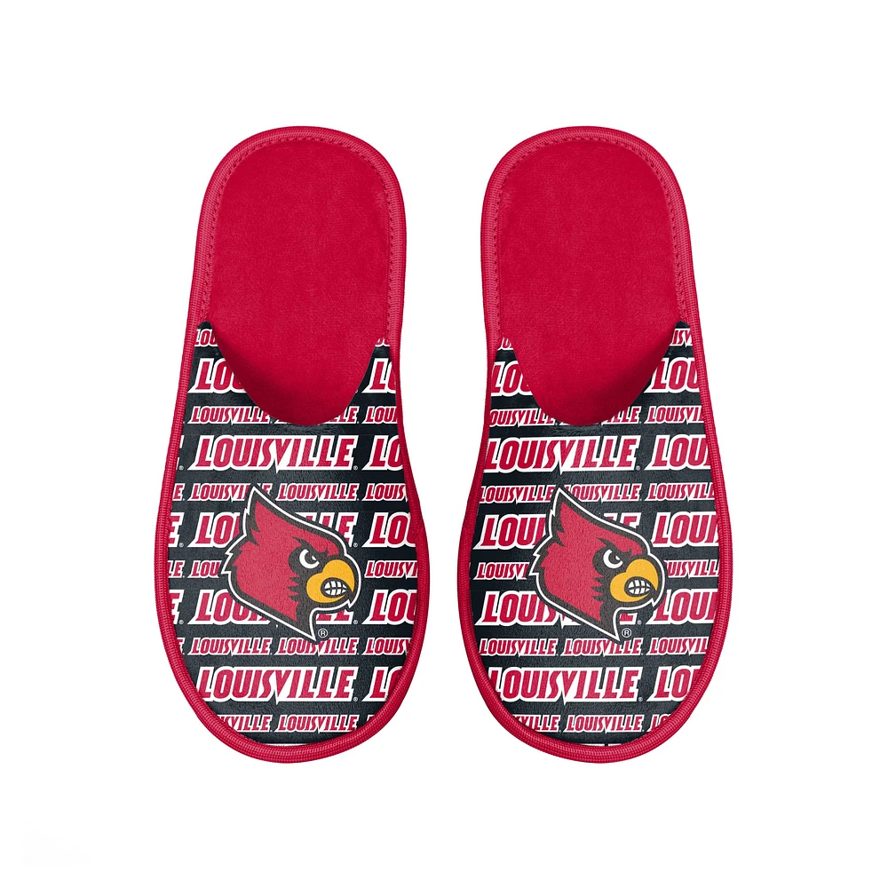 Men's FOCO Louisville Cardinals Scuff Logo Slide Slippers