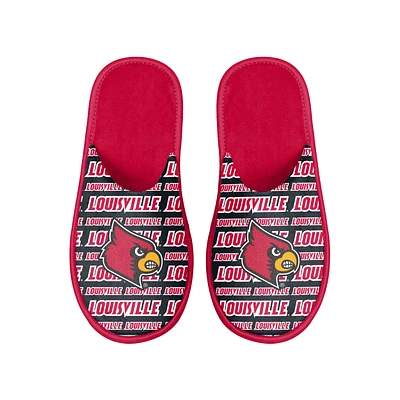 Men's FOCO Louisville Cardinals Scuff Logo Slide Slippers