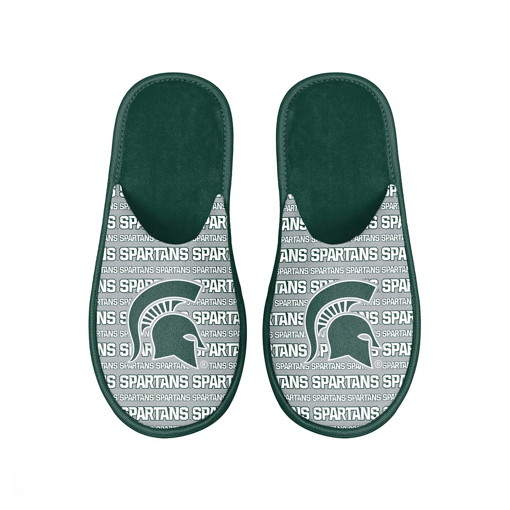 Men's FOCO Michigan State Spartans Scuff Logo Slide Slippers