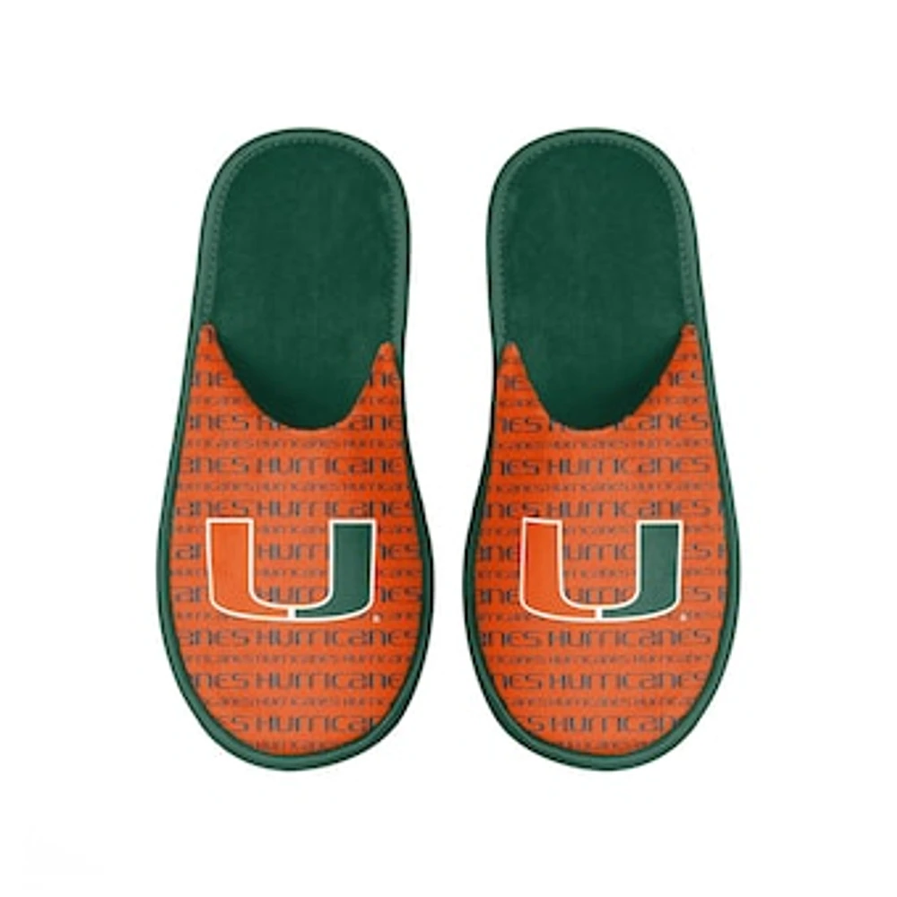 Men's FOCO Miami Hurricanes Scuff Logo Slide Slippers