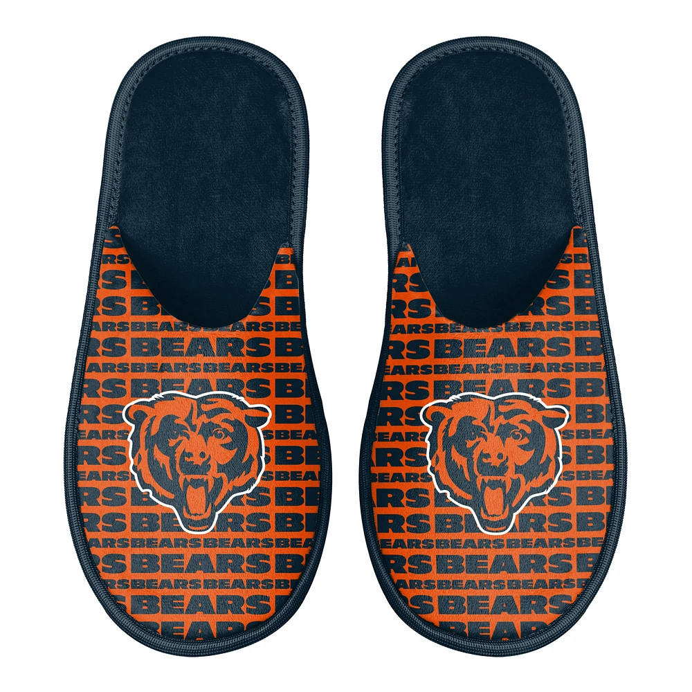 Men's FOCO Chicago Bears Scuff Logo Slide Slippers