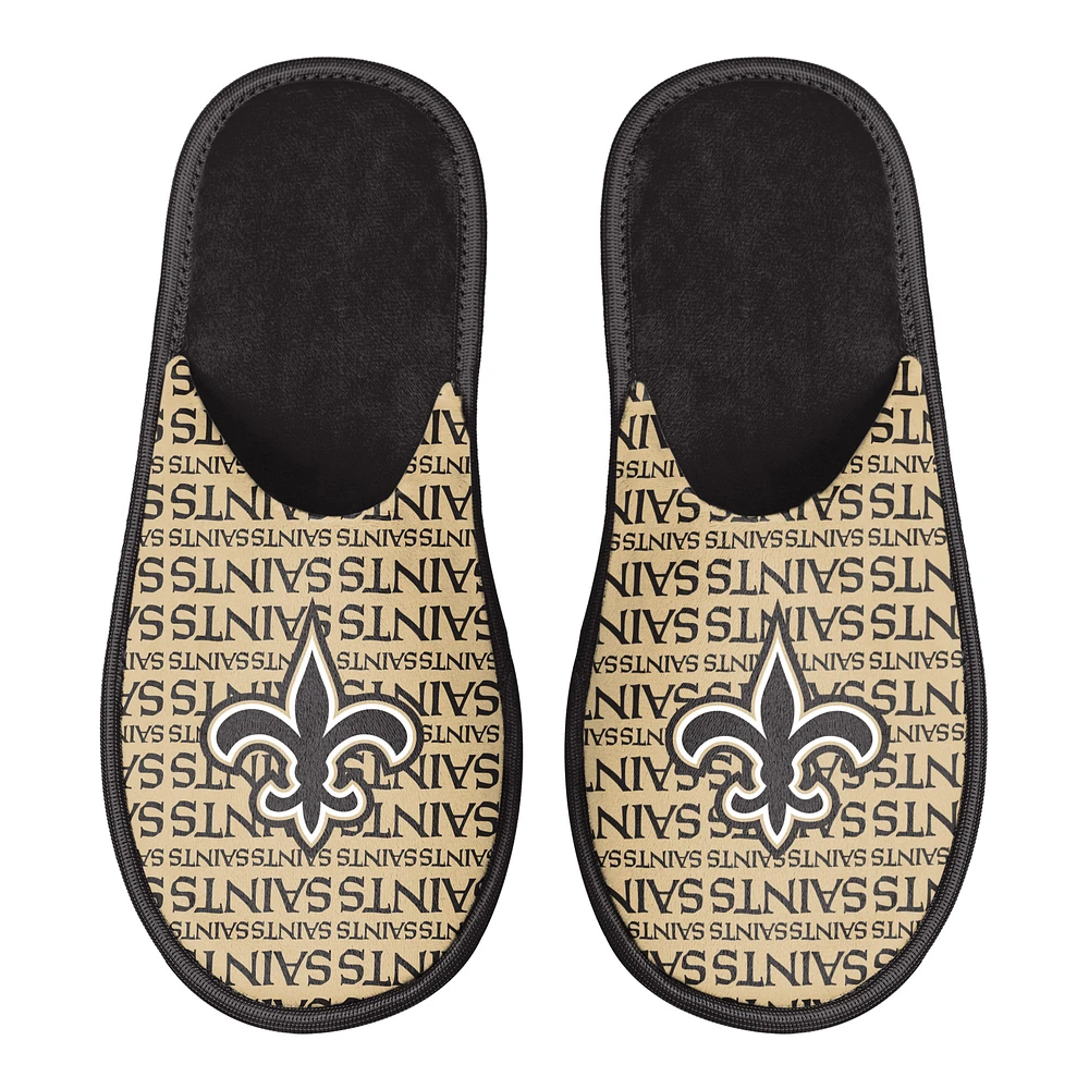 Men's FOCO New Orleans Saints Scuff Logo Slide Slippers