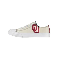 Women's FOCO Cream Oklahoma Sooners Low Top Canvas Shoes