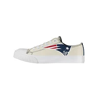 Women's FOCO Cream New England Patriots Low Top Canvas Shoes