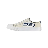 Women's FOCO Cream Seattle Seahawks Low Top Canvas Shoes
