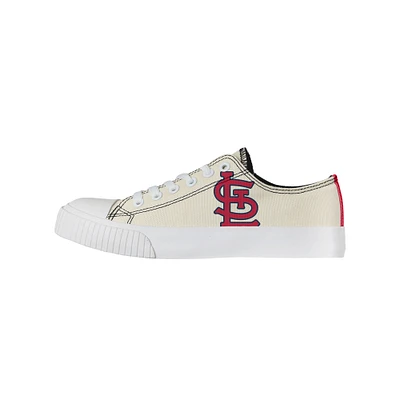 Women's FOCO Cream St. Louis Cardinals Low Top Canvas Shoes