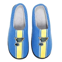 Men's FOCO Blue St. Louis Blues Team Stripe Memory Foam Slide Slippers