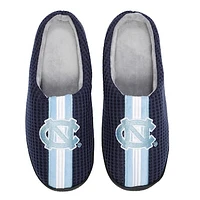 Men's FOCO Navy North Carolina Tar Heels Team Stripe Memory Foam Slide Slippers