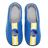 Men's FOCO Royal Golden State Warriors Team Stripe Memory Foam Slide Slippers