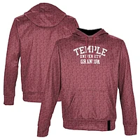 Men's ProSphere Cherry Temple Owls Grandpa Name Drop Pullover Hoodie