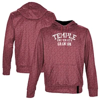 Men's ProSphere Cherry Temple Owls Grandpa Name Drop Pullover Hoodie