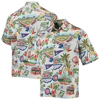 Men's Reyn Spooner White Chicago Cubs Scenic Button-Up Shirt