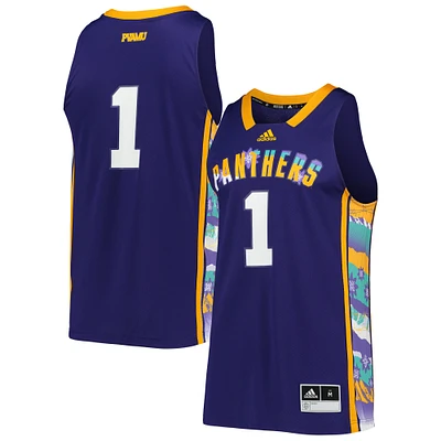 Men's adidas #1 Purple Prairie View A&M Panthers Honoring Black Excellence Replica Basketball Jersey