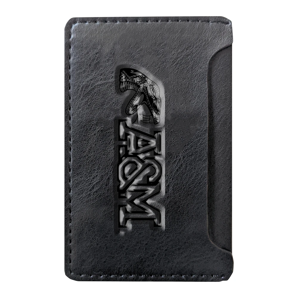 Black Florida A&M Rattlers Debossed Faux Leather Phone Wallet Sleeve