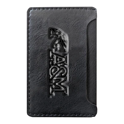 Black Florida A&M Rattlers Debossed Faux Leather Phone Wallet Sleeve