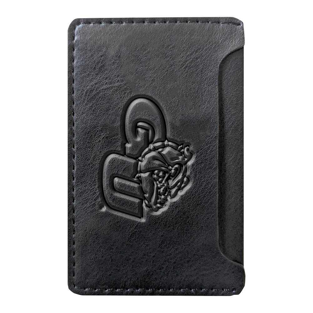 Black Gonzaga Bulldogs Debossed Faux Leather Phone Wallet Sleeve