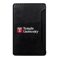 Black Temple Owls Faux Leather Phone Wallet Sleeve