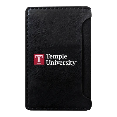 Black Temple Owls Faux Leather Phone Wallet Sleeve