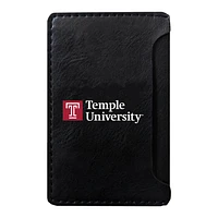 Black Temple Owls Faux Leather Phone Wallet Sleeve