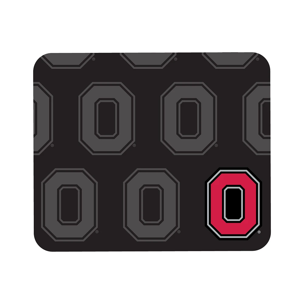 Black Ohio State Buckeyes Echo Logo Mouse Pad