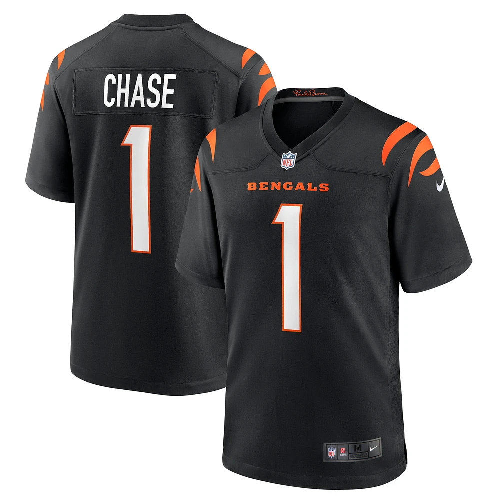 Men's Nike Ja'Marr Chase Black Cincinnati Bengals Game - Jersey