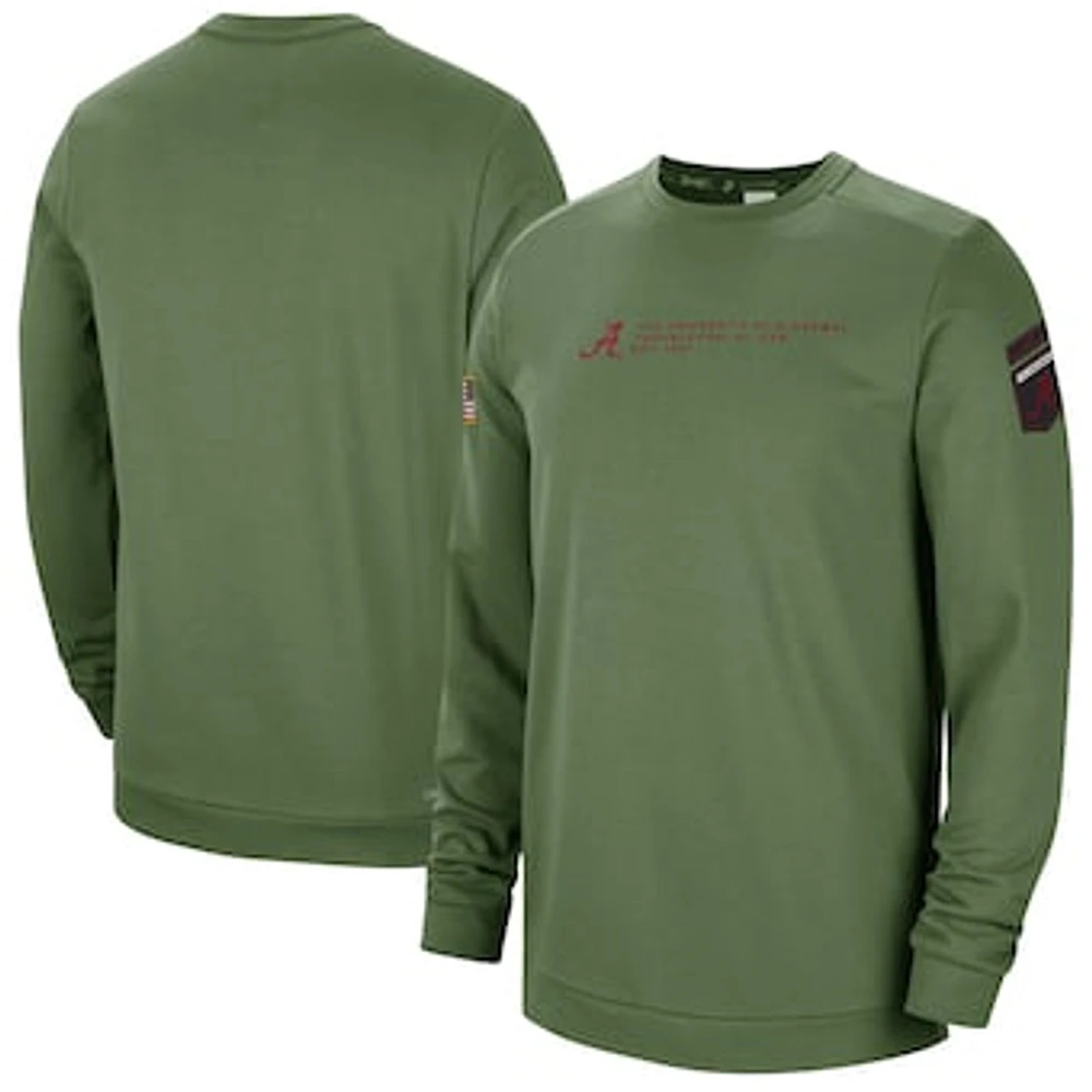 Men's Nike Olive Alabama Crimson Tide Military Pullover Sweatshirt