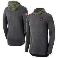 Men's Nike Anthracite USC Trojans Military Long Sleeve Hoodie T-Shirt