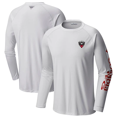 Men's Columbia White D.C. United Terminal Tackle Long Sleeve T-Shirt