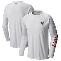 Men's Columbia White D.C. United Terminal Tackle Long Sleeve T-Shirt