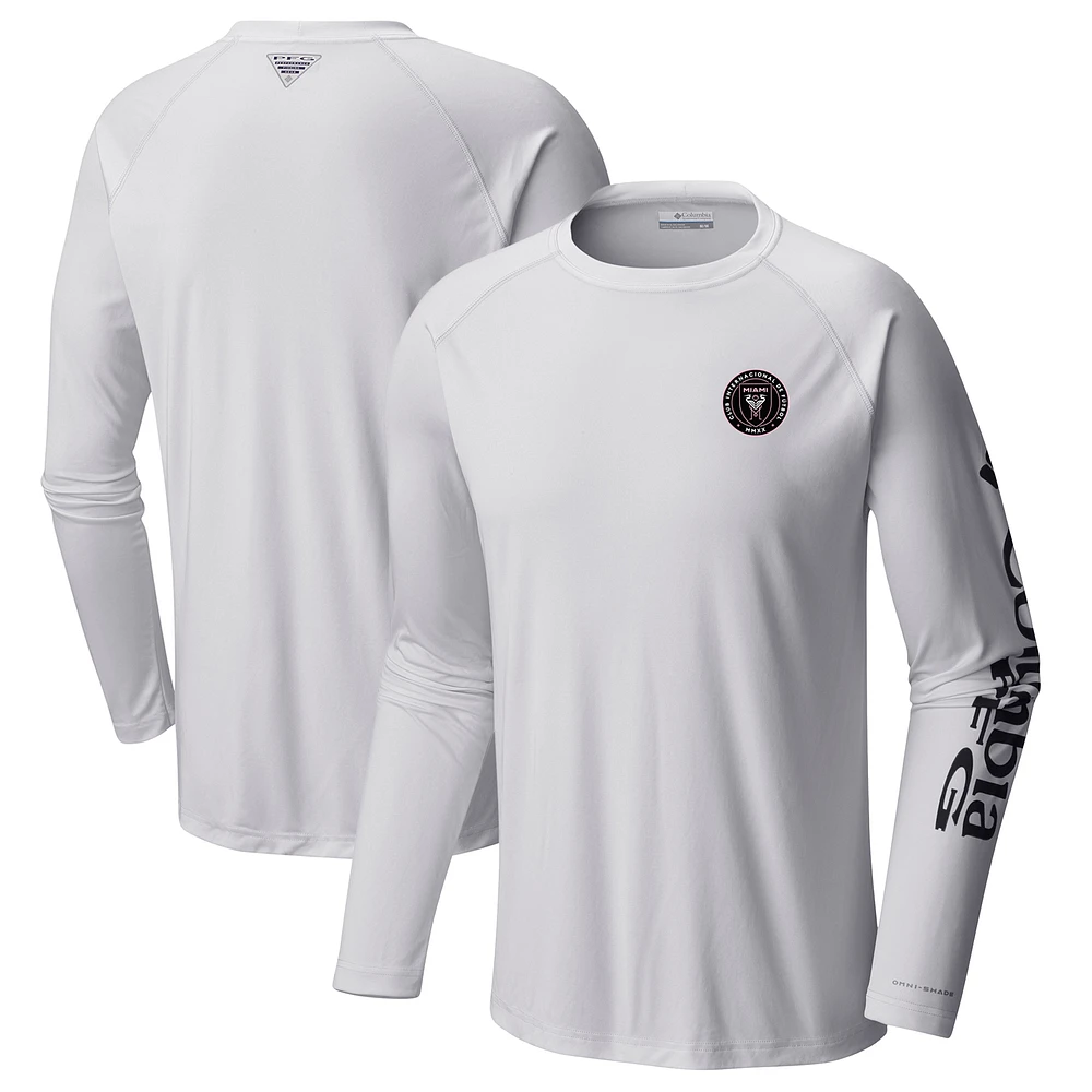 Men's Columbia White Inter Miami CF Terminal Tackle Long Sleeve T-Shirt