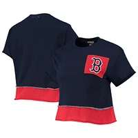 Women's Refried Apparel Navy Boston Red Sox Cropped T-Shirt